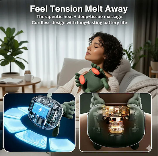 Massage Device Shiatsu for the Neck, the Head, the Back, the Legs & the Hands with Heating Function