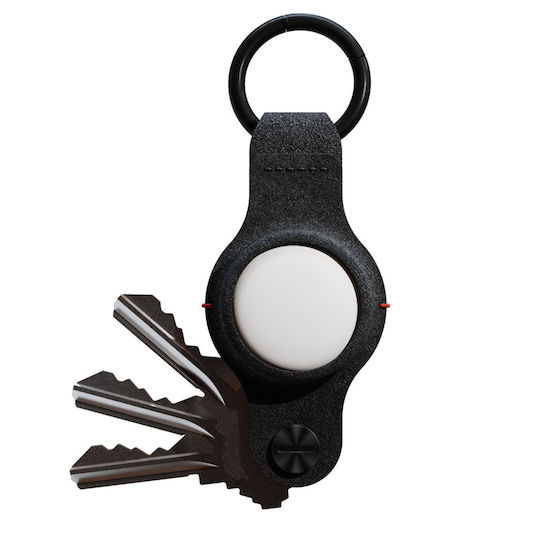 KeySmart Case Leather for AirTag in Black color