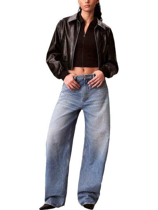 High Waist Women's Jean Trousers Medium Aged Denim