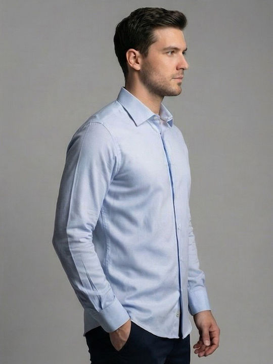 Long-sleeved Cotton Shirt Sky Blue