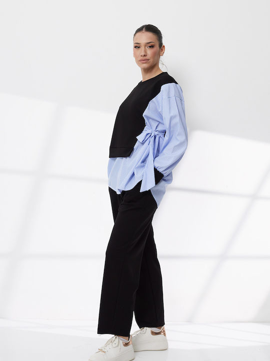 Femei Negru Set cu Pantaloni