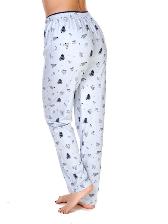 Comfort Winter Women's Pyjama Pants Sky Blue