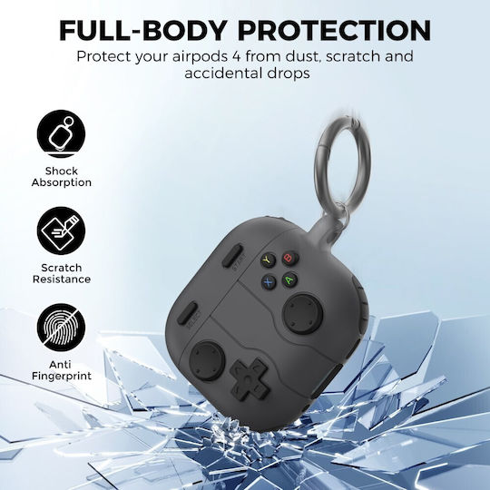 AHAstyle Case Silicone in Gray color for Apple AirPods 4