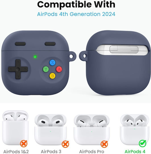 AHAstyle PT-DD10 Case Silicone in Blue color for Apple AirPods 4