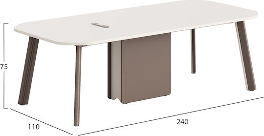 Γραφείο Newline 240x110x75εκ. Κρέμ