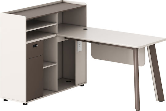Desk Newline Wooden Ecru 160x120x105cm