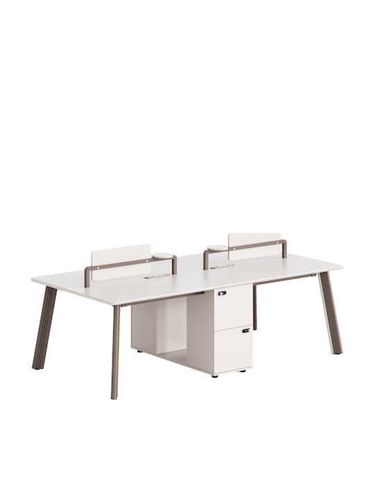 Schreibtisch Newline Holz cream 240x120x75cm