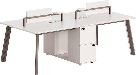 Desk Newline Wooden cream 240x120x75cm