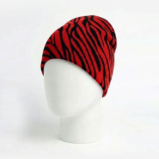 Beanie Unisex Beanie Knitted in Red color