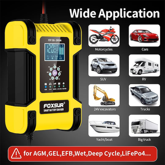 Foxsur Autobatterieladegerät 12V