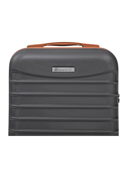 Quasar Valiză de Călătorie Medie Dură Gray/brown cu 4 roți Înălțime 66cm