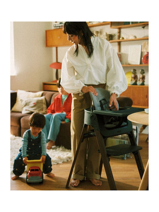 Stokke Steps Καρεκλάκι Φαγητού 3 in 1 με Ρυθμιζόμενο Ύψος Black / Warm Brown