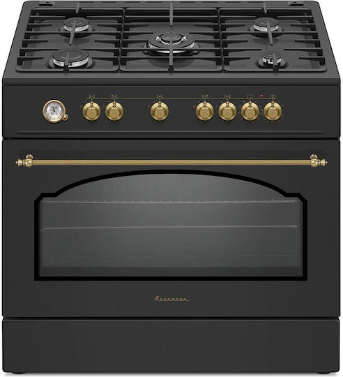 Ravanson Aragaz 110lt cu Plite pe Gaz Lichefiat L90cm. Negru
