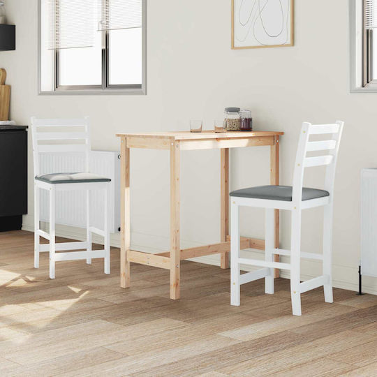 Chairs Dining Room 40x47.5x99.5cm 2pcs White