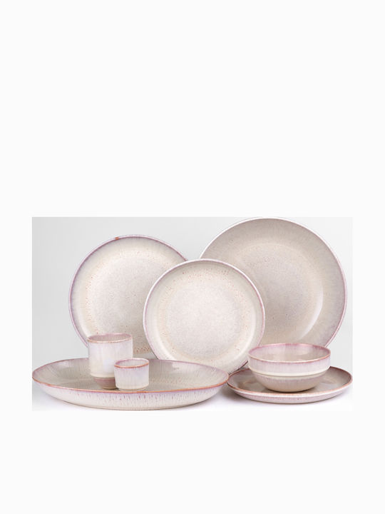 Butlers Tavira Plate Shallow Ceramic Pink with Diameter 27cm