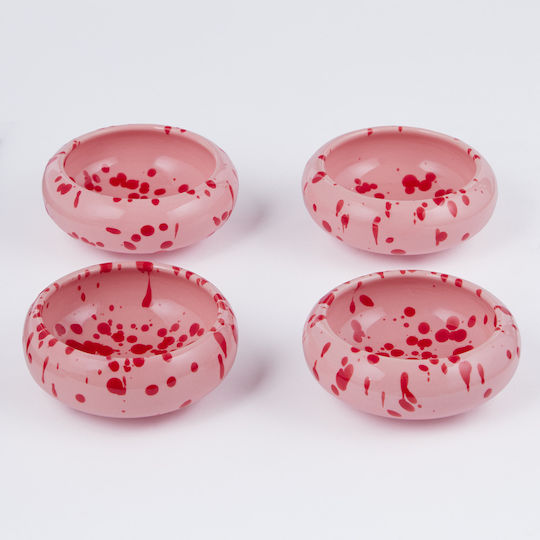 Butlers Boogy Splash Serving Bowl Round Ceramic Pink with Diameter 9cm