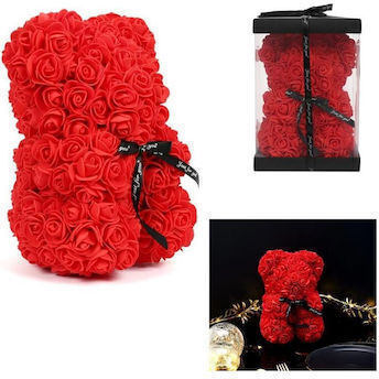 Teddybär Künstliche Rosen Transparentes Box – 23cm