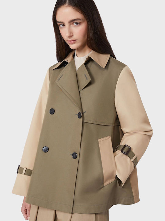 Women's Olive Trench Coat
