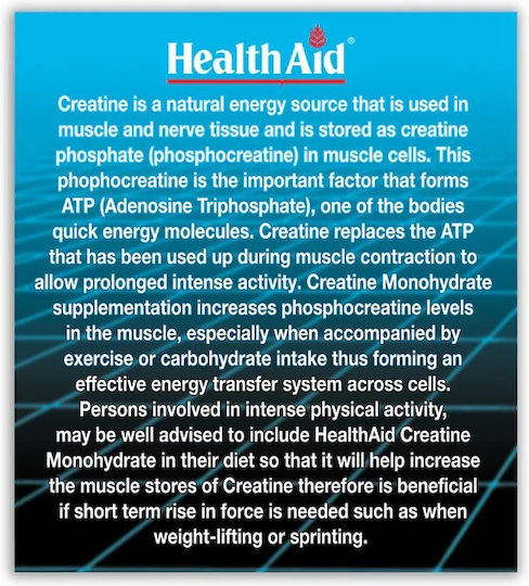 Health Aid Creatine Monohydrate Unflavoured 200gr