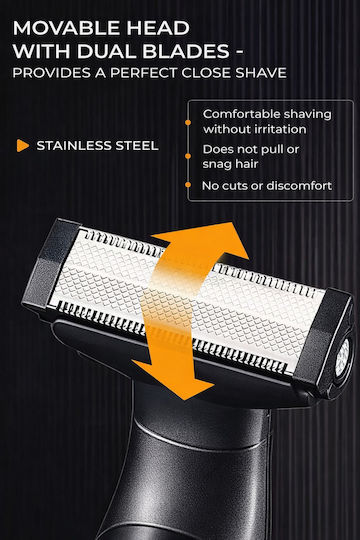 VGR V-361 Foil Ξυριστική Μηχανή Σώματος / Προσώπου Επαναφορτιζόμενη