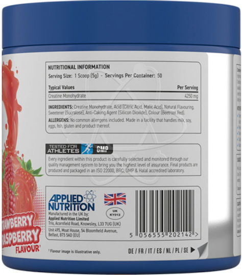 Applied Nutrition Creatine Monohydrate Icy Blue Raspberry 250gr