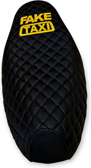 Dy 50-110 Daytona Quilted Baklavadoto Seat Cover Black Stitches Yellow Logo Fake Taxi