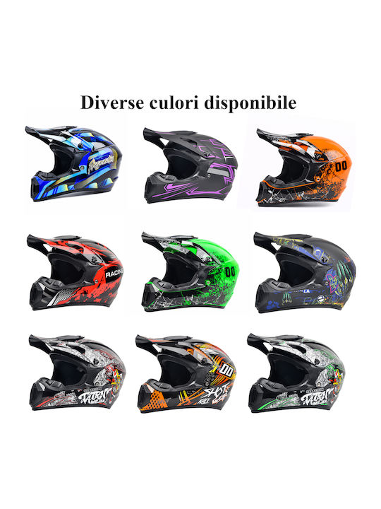FIXATO Motorradhelm Motocross ECE 22.06