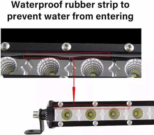 Led Super Slim Waterproof Headlight 12 Optonic Led Directional 6000lm-12/24volt Tc-313