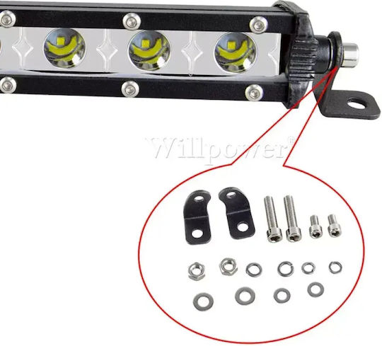 Led Super Slim Waterproof Headlight 12 Optonic Led Directional 6000lm-12/24volt Tc-313