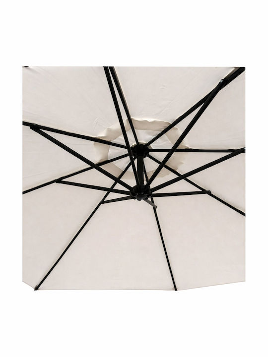 Hanging Circular Aluminum Banana Ecru Parasol Φ3m