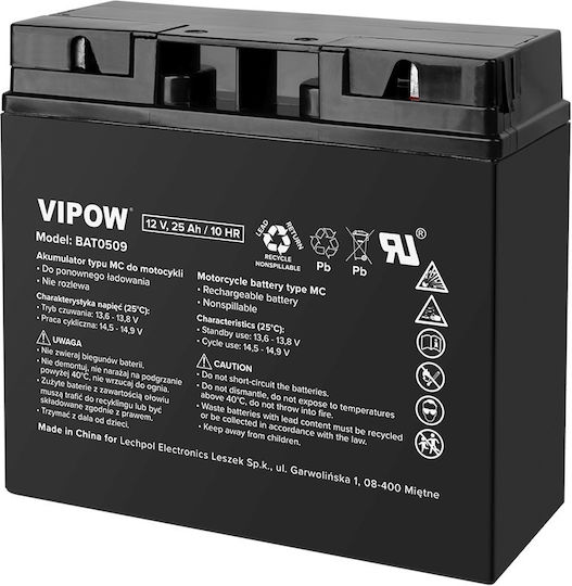 Vipow 12V 25Ah UPS-Batterie 10 Stunden