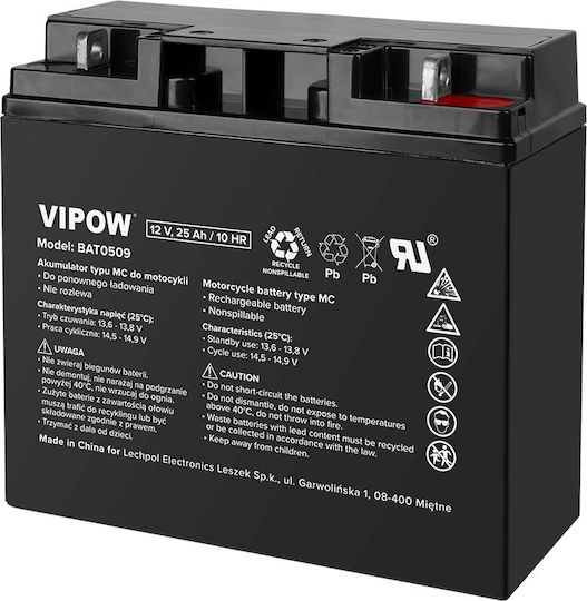 Vipow 12V 25Ah UPS-Batterie 10 Stunden