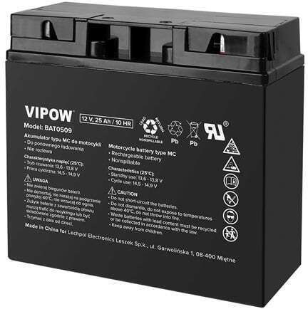 Vipow 12V 25Ah UPS-Batterie 10 Stunden