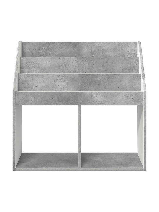 Wooden Floor Bookcase Gray 72.5x29.5x69cm