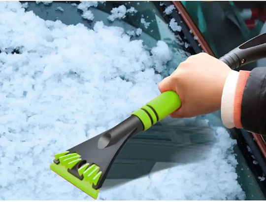 Car Ice Scraper Brush 2 1 Anti Slip Handle 59cm Black