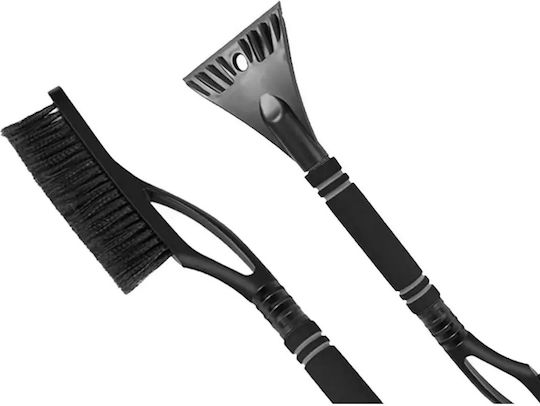 Car Ice Scraper Brush 2 1 Anti Slip Handle 59cm Black