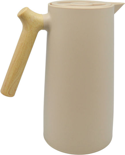Ankor Cană Termos Sticlă / Plastic 1lt Bej