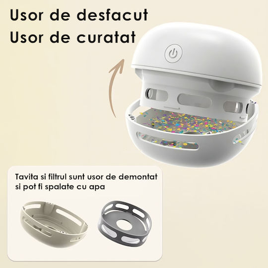 Aspirator Portabil Mini Pentru Birou Dlmdl Wireless Pentru Tastatură Încărcare Usb Filtru Detasabil