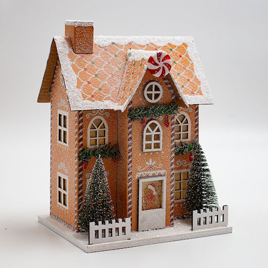 Estheti Papierhaus Beiges Candy Beleuchtetes 15,5x12x20,5cm 2 Stücke 600-47754
