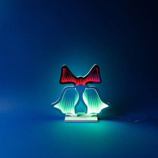 Estheti Weihnachtsfigur Design Spiegel Led Band 116 Led Glocken 29x27cm Transformator Grün & Rot Led Verlängerungskabel 3m Ip44 2 Stücke 600-48017