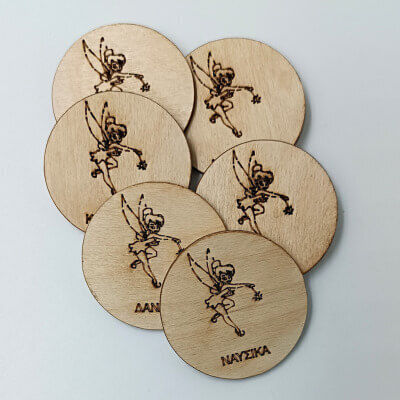 Wooden Personalized Fairy Magnet Tinker Bell Toxhlo