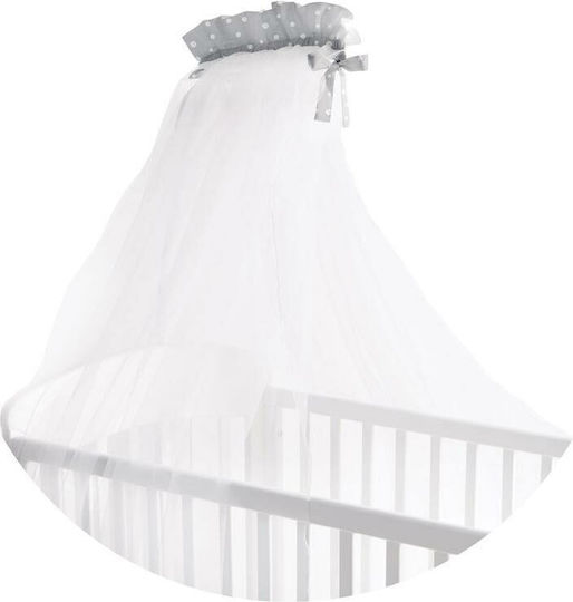 Kikka Boo Κουνουπιέρα Κούνιας Joyful Mice από Τούλι Λευκή 540x200εκ.