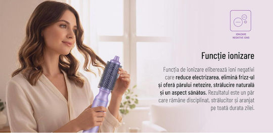 Heinner Electric Hair Brush with Air for Hair Straightening and Curls 1300W