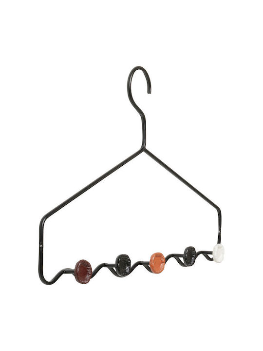 Kare Design Κρεμάστρα Τοίχου Μεταλλική 5 Θέσεων Μαύρη 60x36x4.7cm