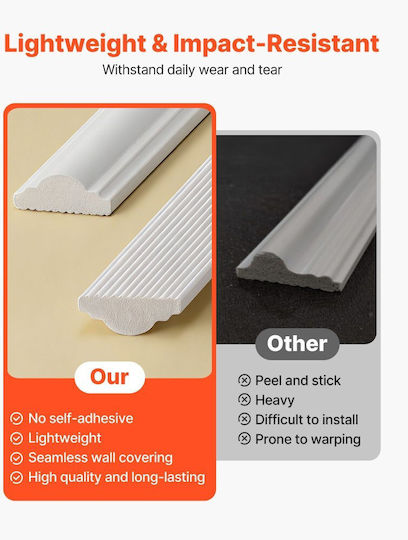 3D Wall Panels Adhesive Paintable White 51x51cm 12 Pieces