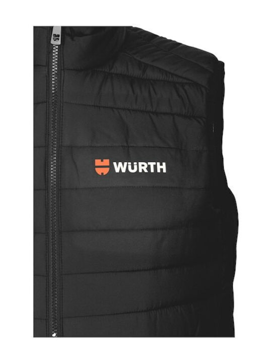 Wurth Bărbați Vestă de siguranță cu benzi reflectorizante Negru