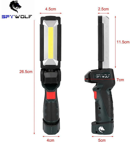 Spywolf Rechargeable Work Light with Extension Cord LED with Brightness up to 6000lm