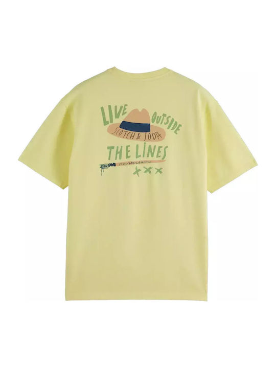 Artwork T-shirt sorbet yellow 180050-7653