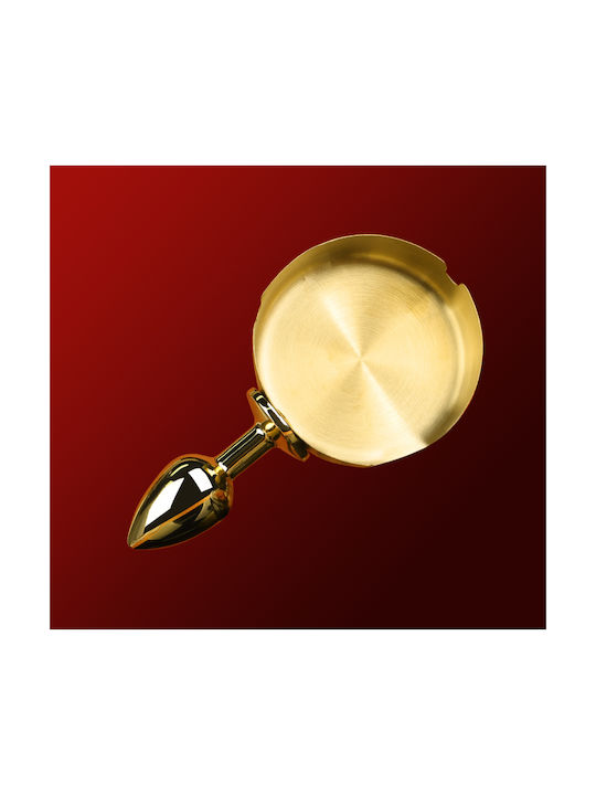 Ashtray-style Butt Plug In Gold Stainless Steel