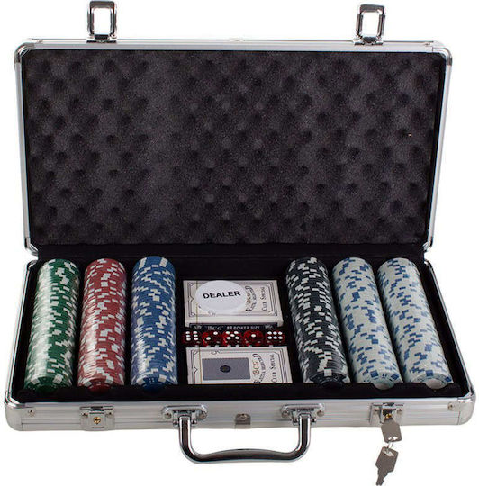 Verk Group Set 300 Poker Chips in Suitcase with 3 Decks